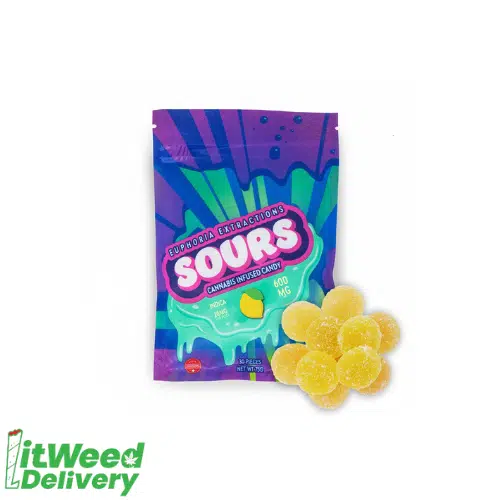 600MG THC Sour Gummies - Euphoria Extractions