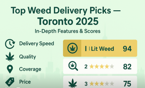Top weed delivery options in Toronto 2025 with scores